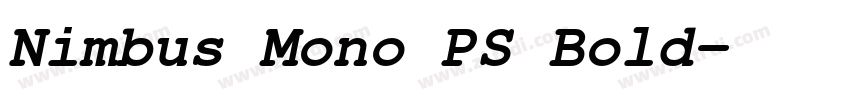 Nimbus Mono PS Bold字体转换